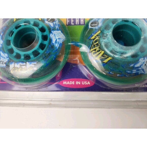 Labeda Inline Skates Wheel Icelites 72MM 81A Clear Teal Fear ALT Replacement Set - Picture 5 of 6